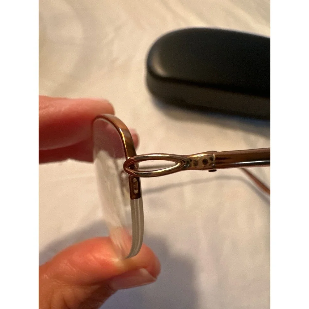 Celine Dion Eyes CD3029 Rose Gold Semi Rimless Oval Eyeglasses 50-17-130 C01